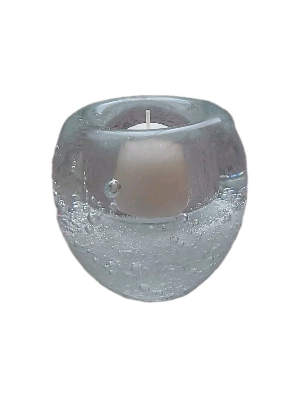 Vintage Royal Limited Crystal Controlled Bubble Votive Candle Holder Clear Heavy